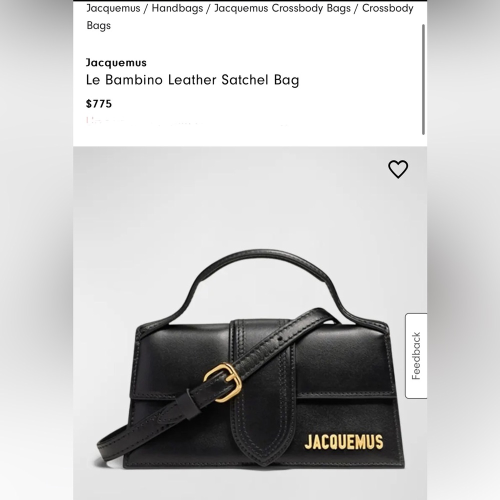 JACQUEMUS
Black Les Classiques 'Le Bambino' Bag